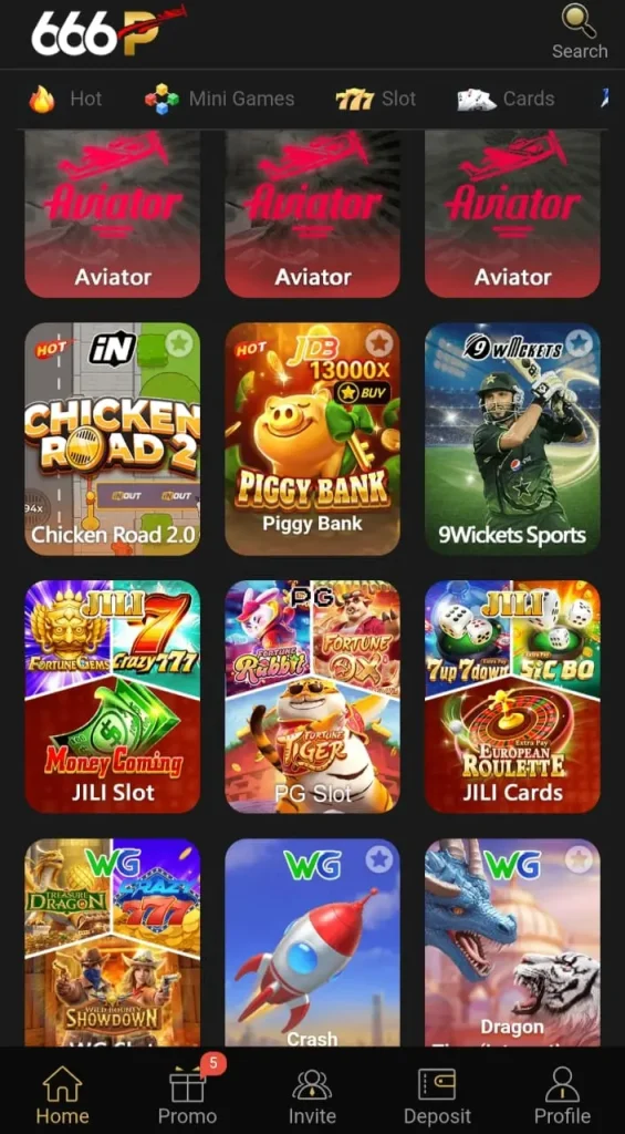 666P game interface